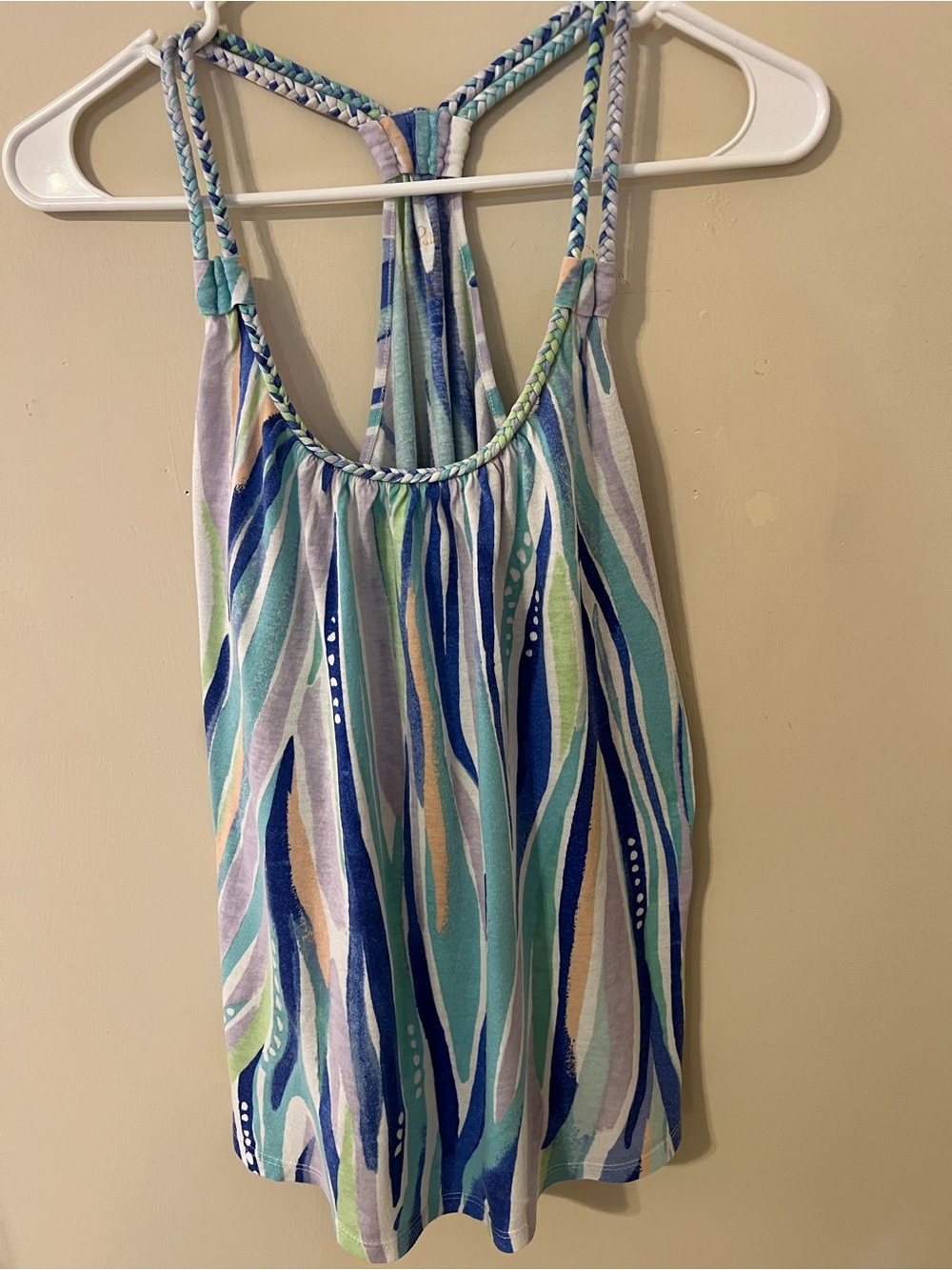 Lilly Pulitzer' Braided-Strap Tank Top - Blue Green Multicolor Size S
